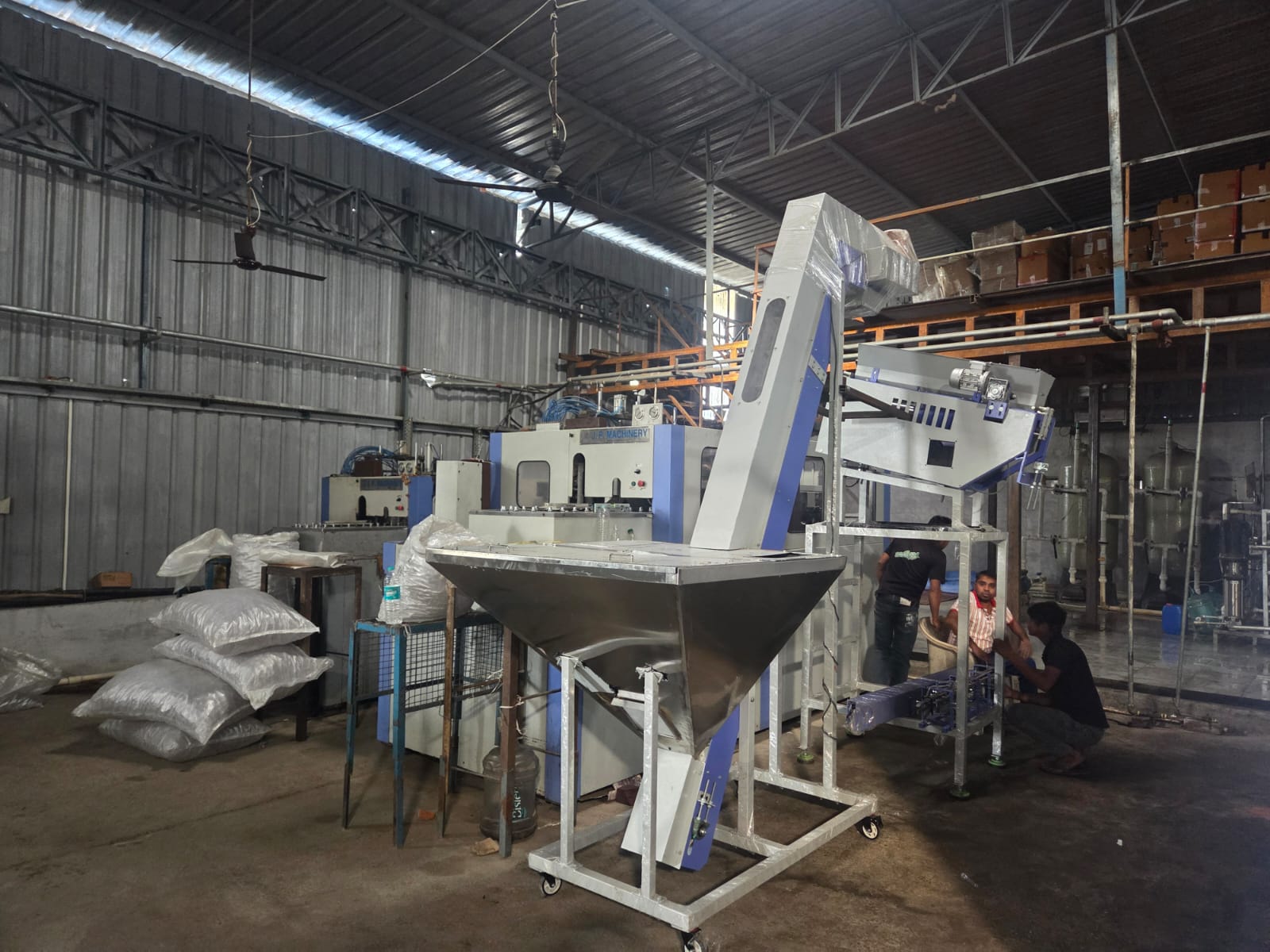 Blow-moulding and feeder machinery